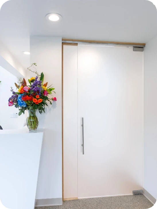 door to the back office